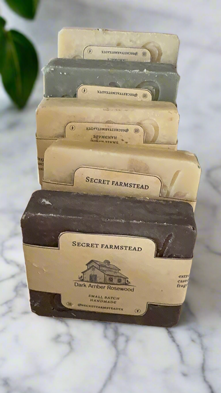 Dark Amber Rosewood Olive Oil Based Soap