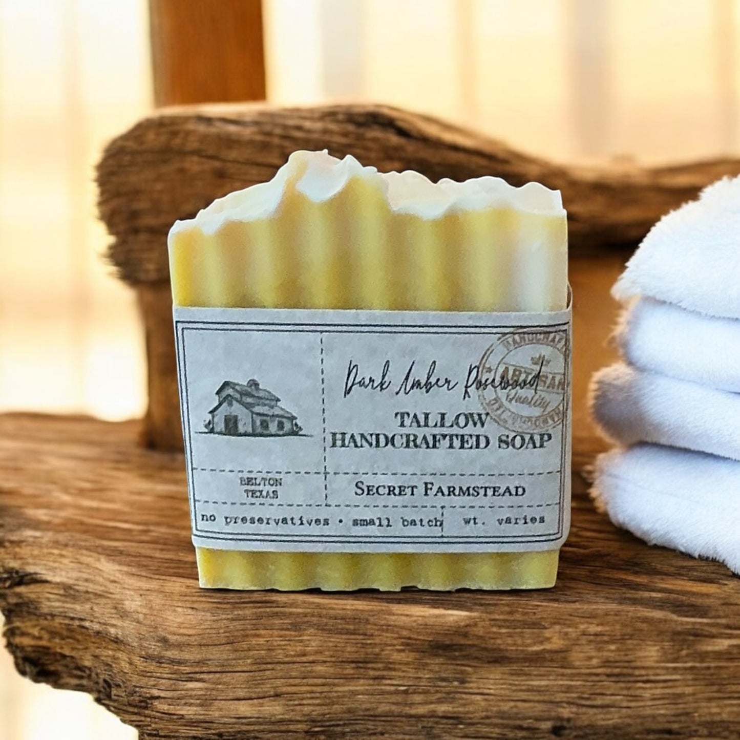 Dark Amber Rosewood Tallow Soap