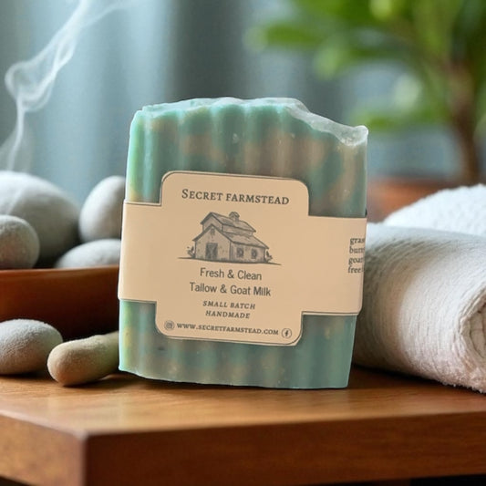 Fresh & Clean Tallow and Goat Milk Soap