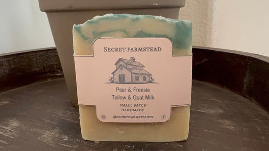 Pear and Freesia Tallow & Goat Milk Soap