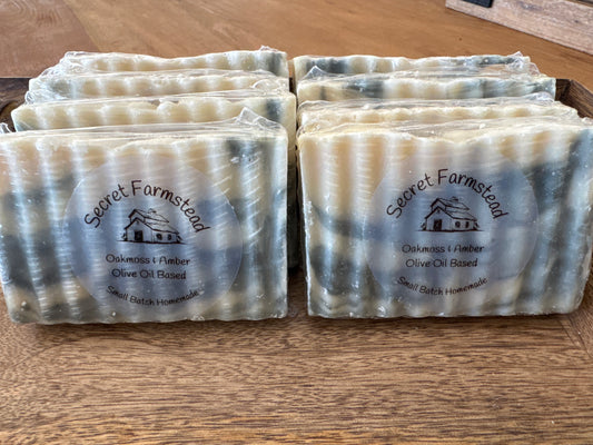 Oakmoss & Amber Olive Oil Based Soap