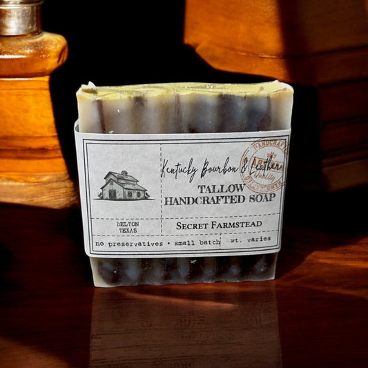 Kentucky Bourbon & Leather Tallow Soap