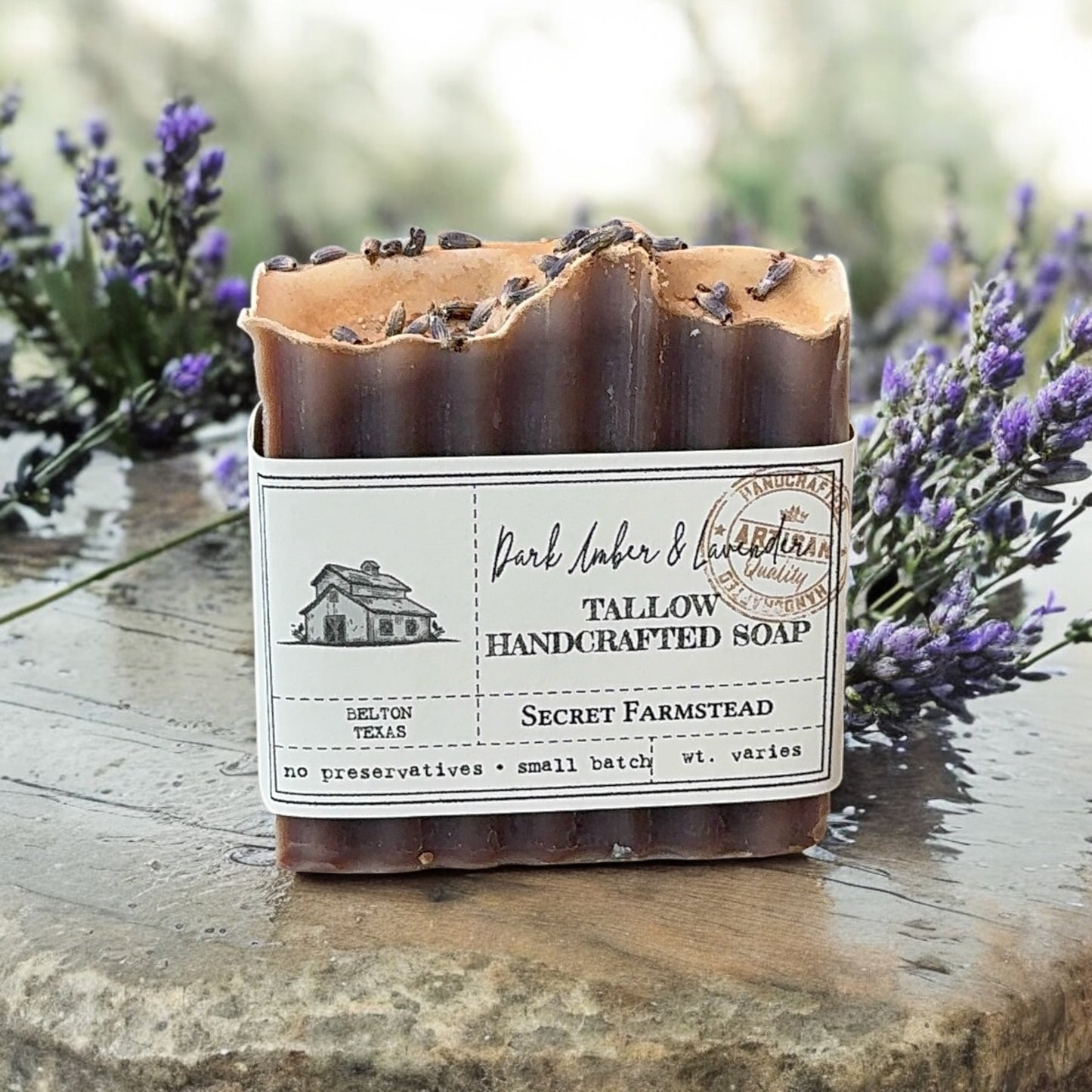 Dark Amber & Lavender Tallow Soap