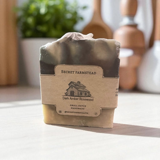 Dark Amber Rosewood Olive Oil Based Soap